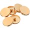 30 Pieces Metal Flat Button Alloy Shank Button Round Shaped Sewing Button Metal Button for Women Suit Woolen Coat Shirt Trousers Sewing Crafts (Gold,25 mm)